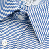 Classic Fit Neat Stripe Poplin Double Cuff Shirt In