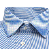Classic Fit Neat Stripe Poplin Double Cuff Shirt In