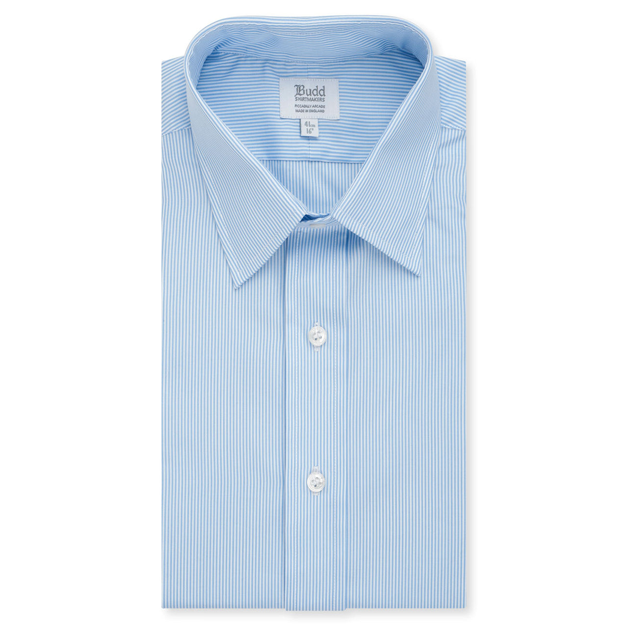 Classic Fit Neat Stripe Poplin Double Cuff Shirt In