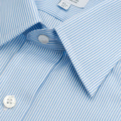 Classic Fit Neat Stripe Poplin Double Cuff Shirt In