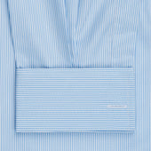 Classic Fit Neat Stripe Poplin Double Cuff Shirt In