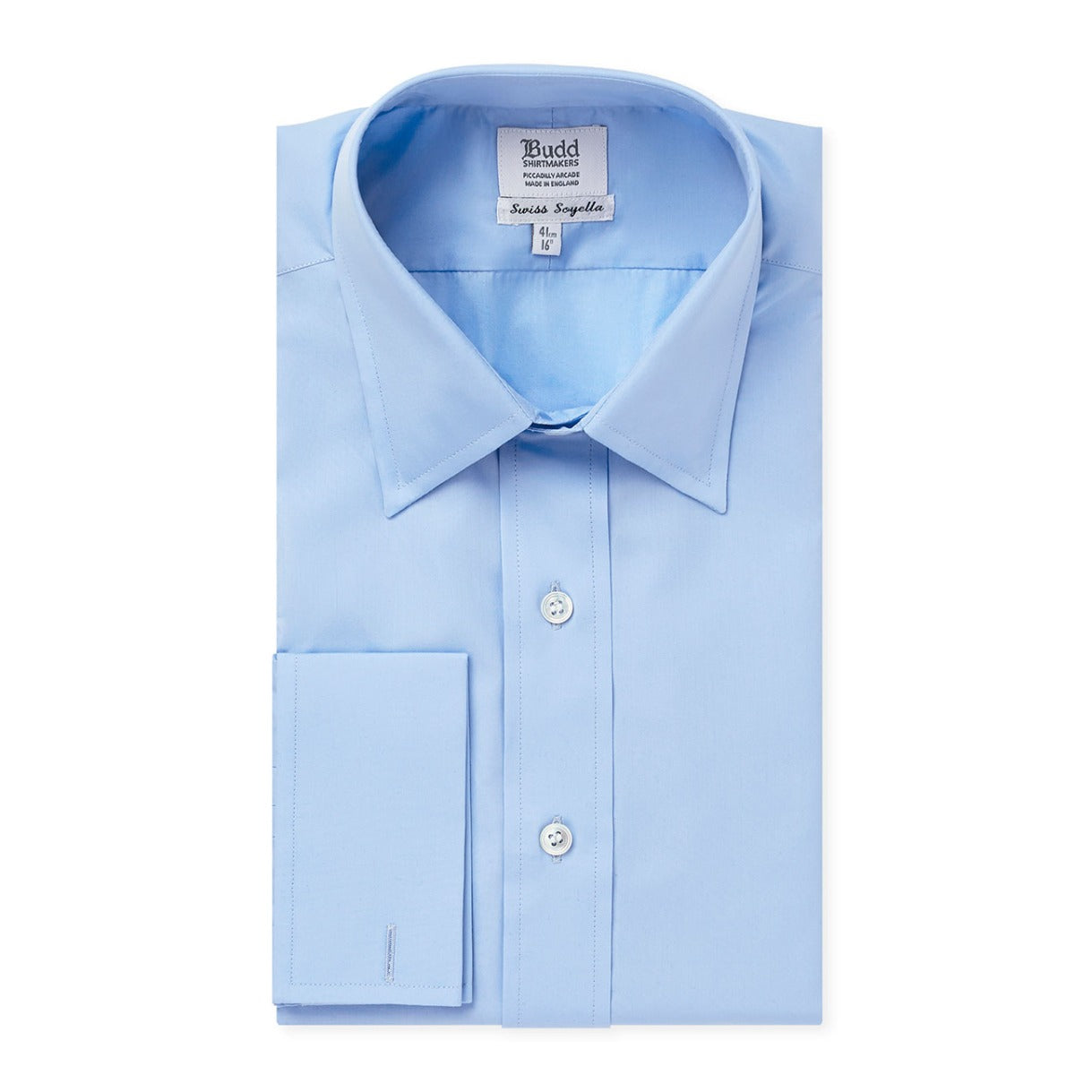 Classic Fit Plain Soyella Double Cuff Shirt In