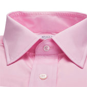 Classic Fit Plain Soyella Double Cuff Shirt In Pink
