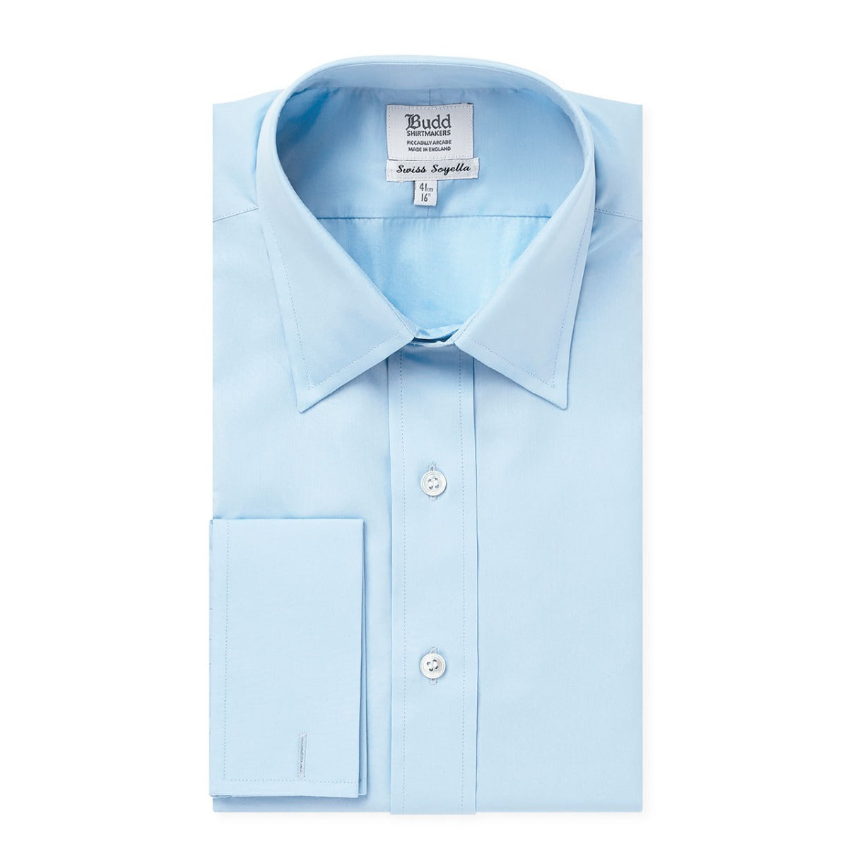 Classic Fit Plain Soyella Double Cuff Shirt In
