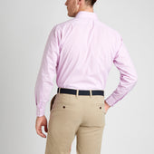 Classic Fit Check Zephyr Button Cuff Shirt In Lilac