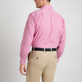 Classic Fit Check Zephyr Button Cuff Shirt In Magenta