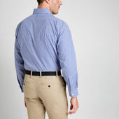 Classic Fit Check Zephyr Button Cuff Shirt in Royal