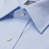 Tailored Fit Plain Pinpoint Oxford Button Cuff Shirt In