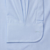 Tailored Fit Plain Pinpoint Oxford Button Cuff Shirt In