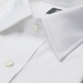 Tailored Fit Plain Pinpoint Oxford Button Cuff Shirt In