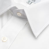 Classic Fit Plain Poplin Button Cuff Shirt In