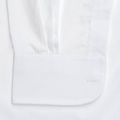 Classic Fit Plain Poplin Button Cuff Shirt In