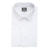 Tailored Fit Plain Poplin Button Cuff Shirt In