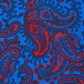 Exclusive Budd Paisley 36oz Dressing Gown in Budd Blue
