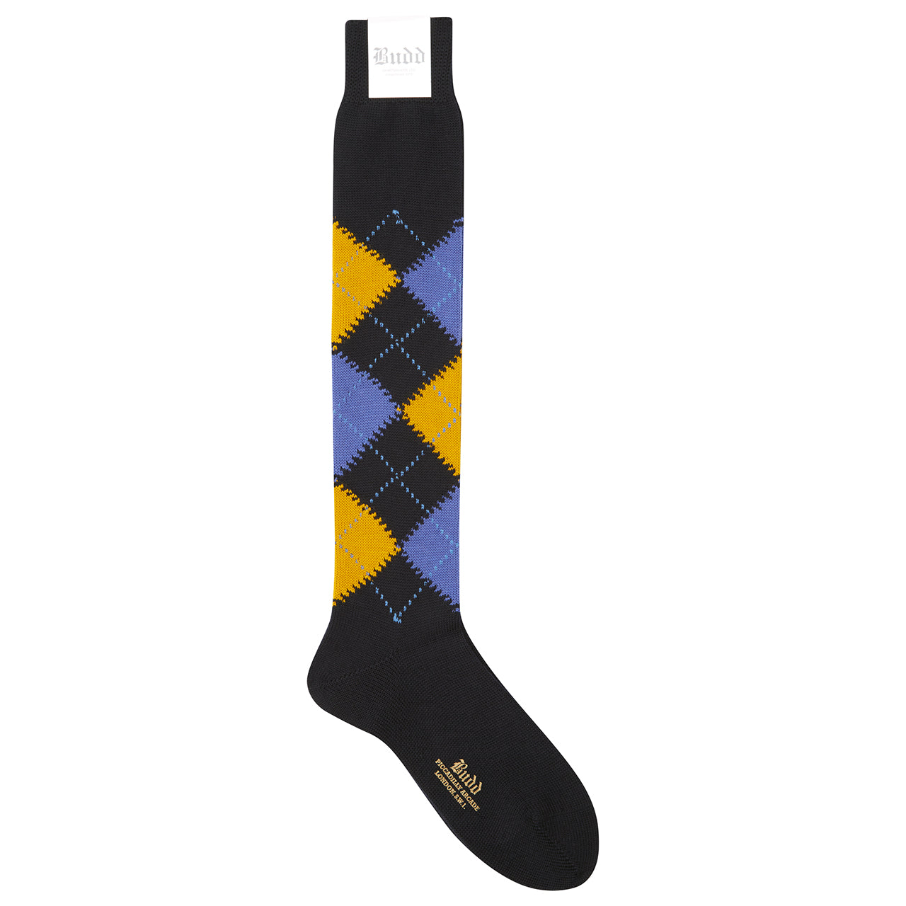 Argyle Wool Long Socks In And Blue