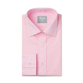 Tailored Fit Plain Poplin Button Cuff in Pink