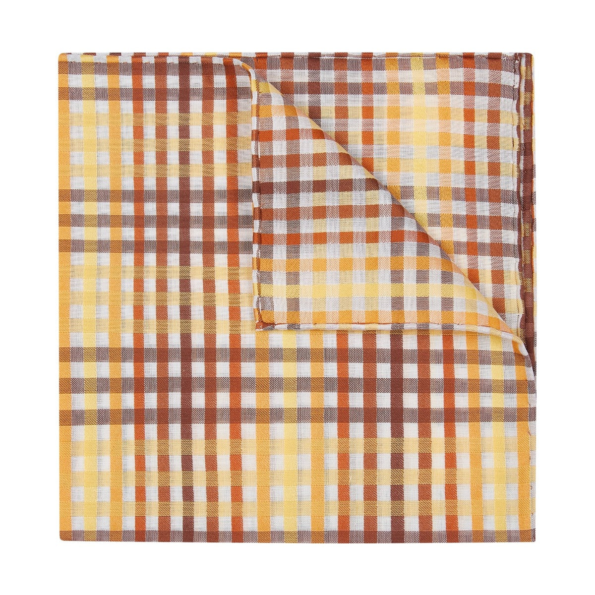 Hamptons Fall Check Batiste Cotton Handkerchief In