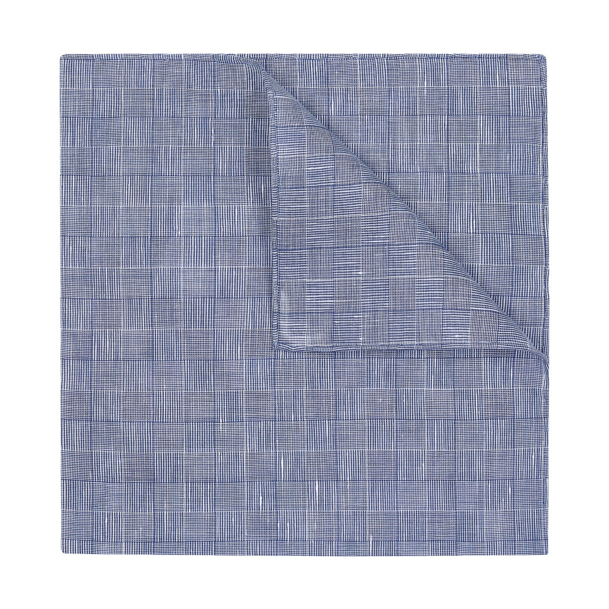 Check Batiste Linen Cotton Pocket Square In Soft