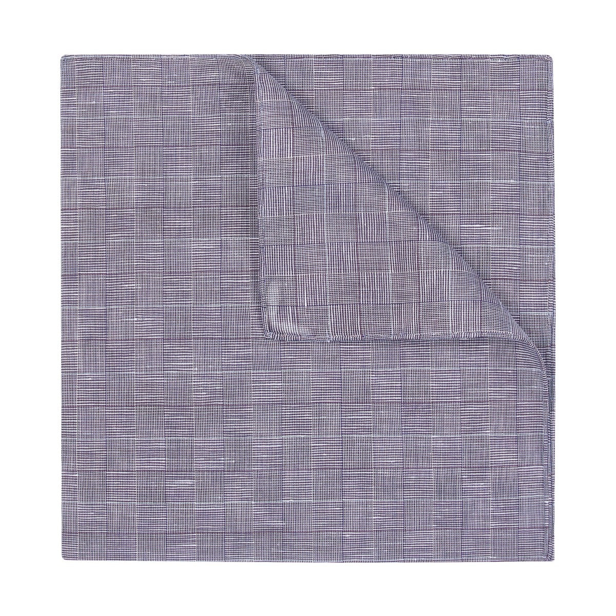 Check Batiste Linen Cotton Pocket Square In Soft