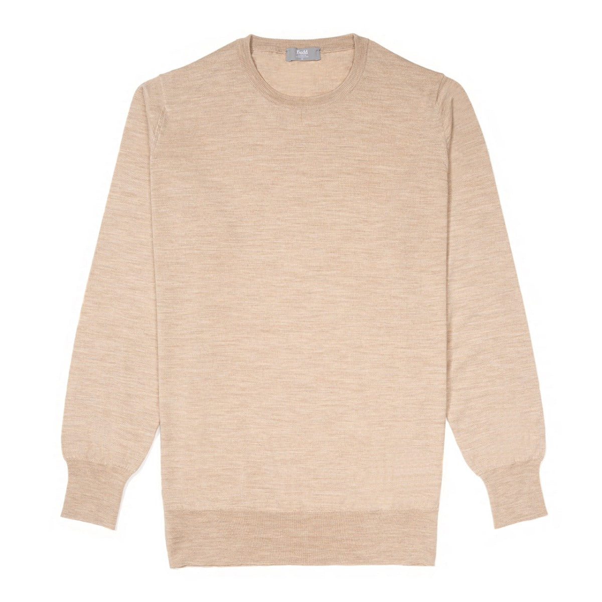 Merino Wool Crew Neck Jumper In Oat