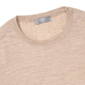 Merino Wool Crew Neck Jumper In Oat