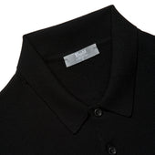 Merino Wool Sports Shirt in Black