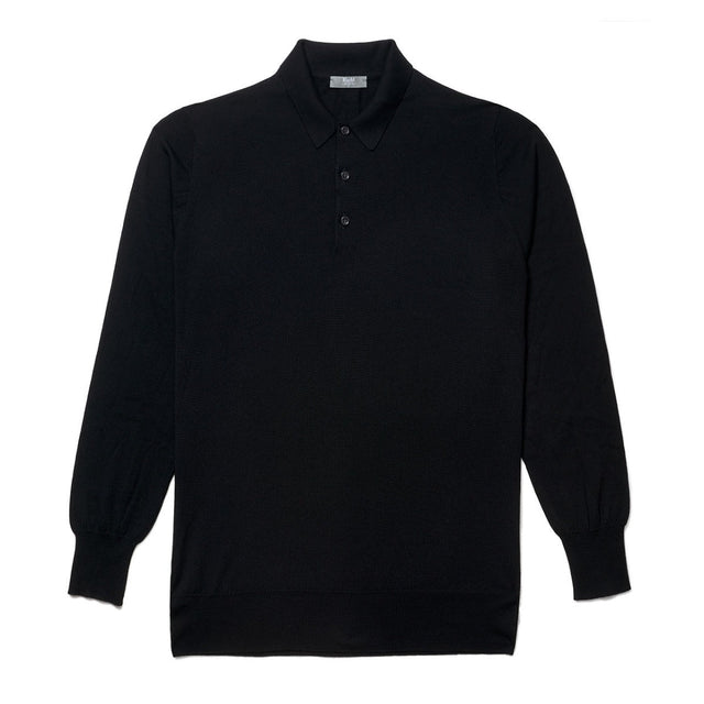 Merino Wool Sports Shirt in Dark Navy
