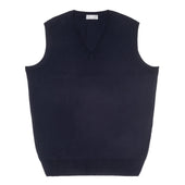Merino Wool Slip Over Jumper in Dark Navy