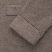 Cashmere and Wool Fleece Dressing Gown in Mink
