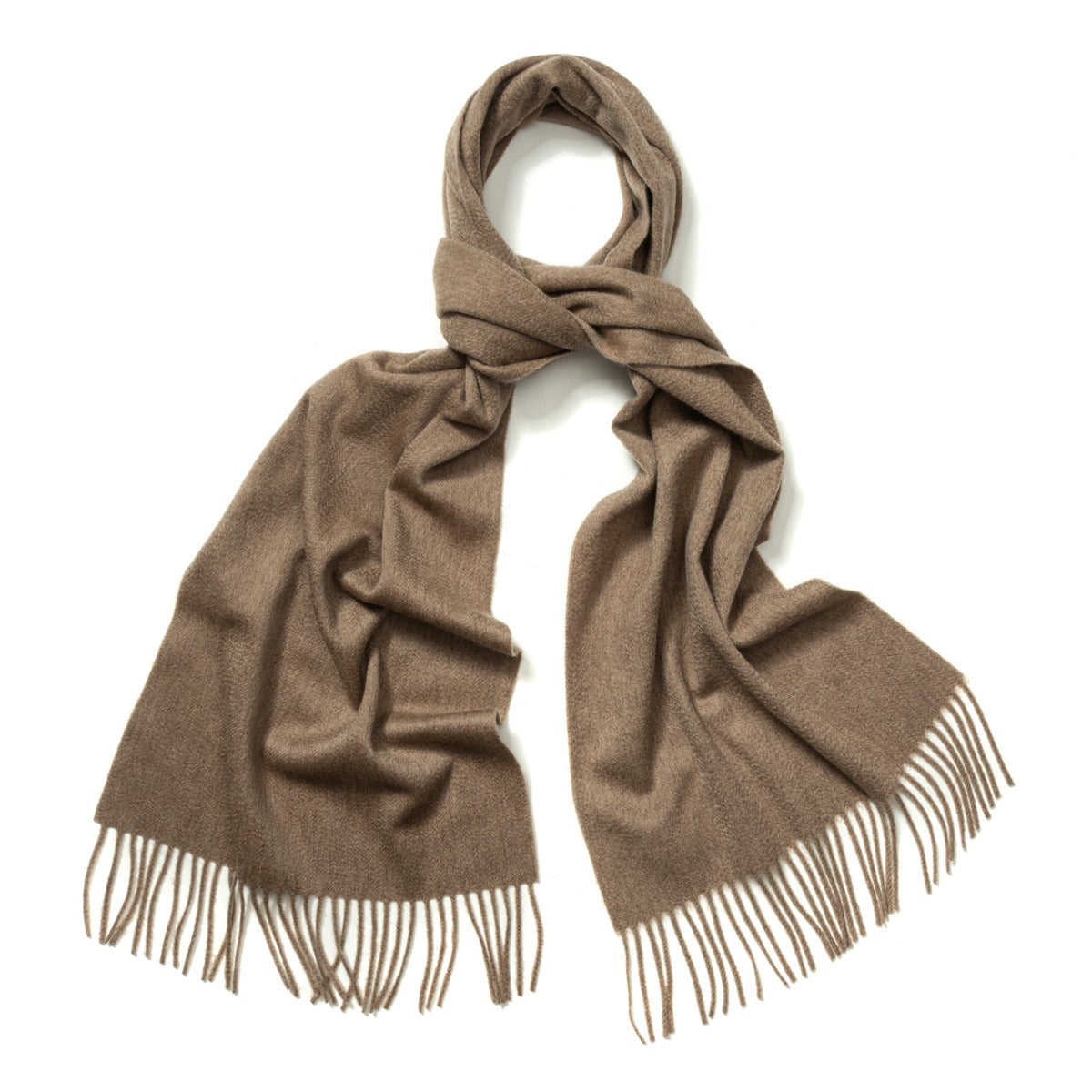 Plain Ripple Cashmere Scarf In