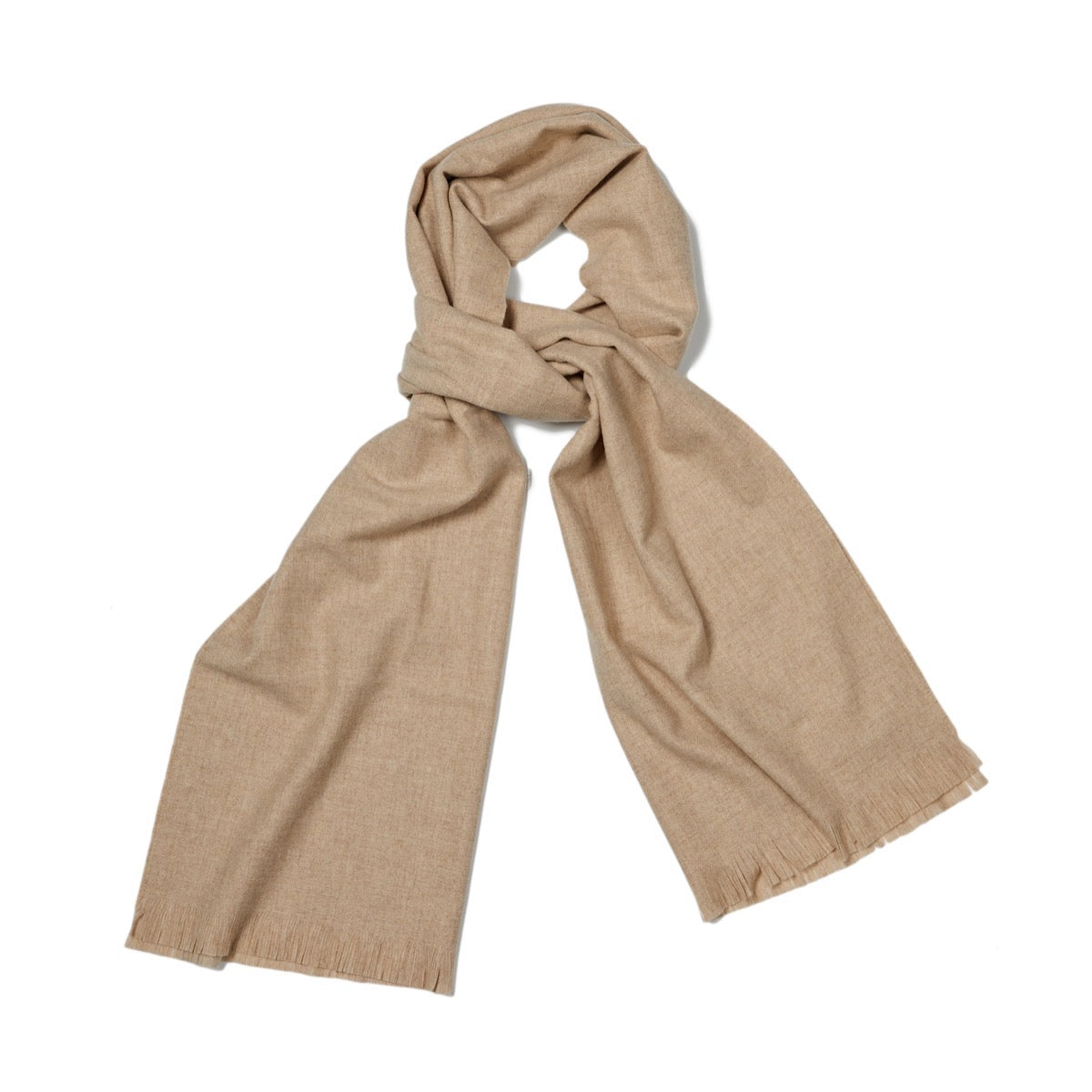 Plain Escorial Natural Finish Lightweight Scarf In