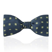 Motif Foulard Silk Thistle Bow Tie In Green