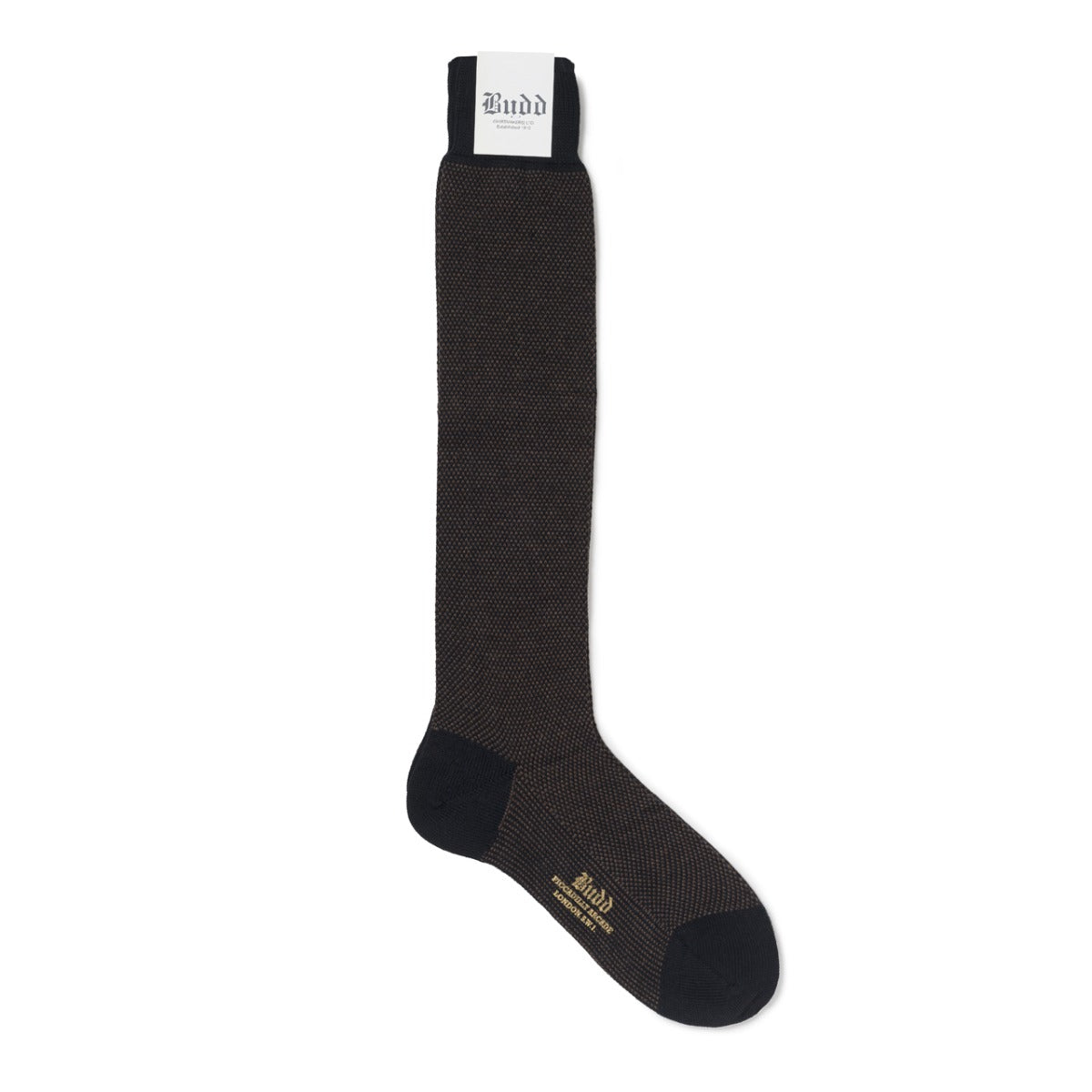 Tiny Arrow Heads Cotton Cashmere Long Socks In And Brown