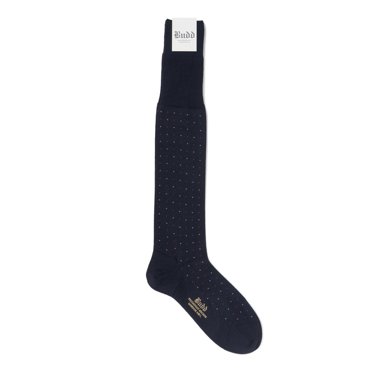 Spotted Lambswool Long Socks In
