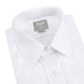 Tailored Fit Swiss Organic Poplin Double Cuff Shirt In