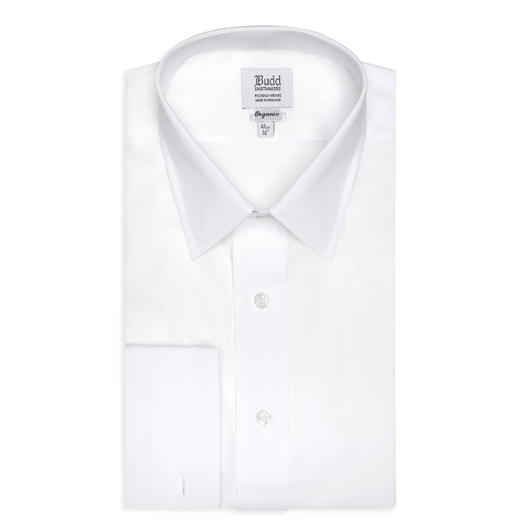 Classic Fit Swiss Organic Poplin Double Cuff Shirt In