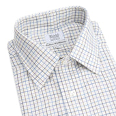 Classic Fit Petworth Check Cashmere And Cotton Shirt In