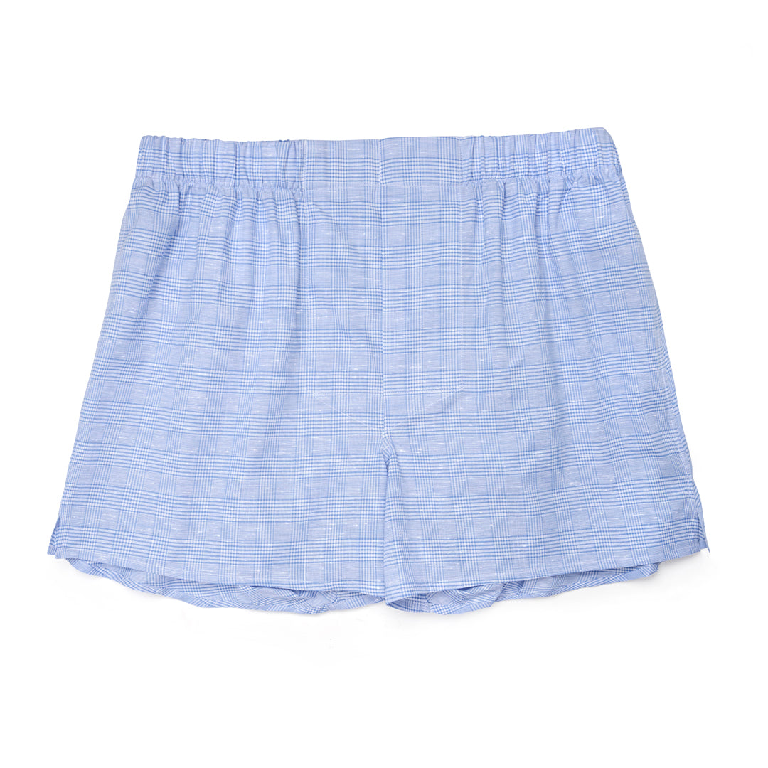 Check Chambray Chairman Boxer Shorts In