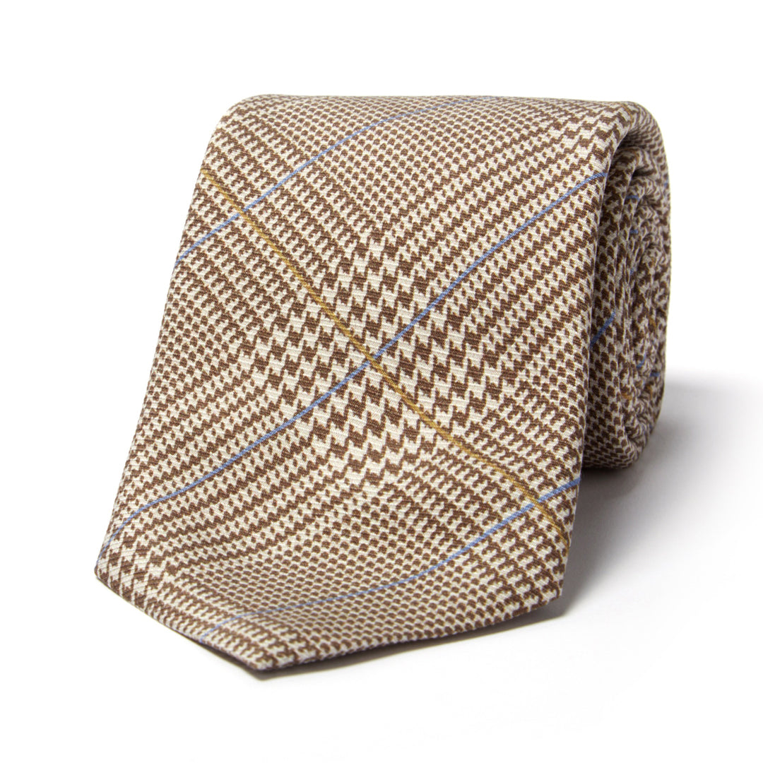 Prince Of Wales Check Silk Tie In