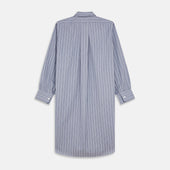 Pale And White Pinstripe Cotton Blend Sussex Nightshirt