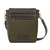 Bandolera Crossbody Bag Leather And Forest Canvas