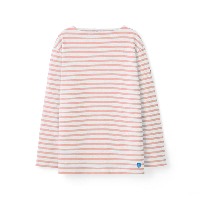 Cotton Lourd Boat Neck Basque Shirt Border