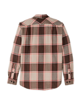 Vintage Flannel Work Shirt - Tan / Orange / Multi Plaid
