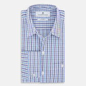 And Navy Multi Check Piccadilly Shirt