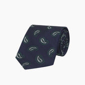 And Forest Green Floating Paisley Silk Tie