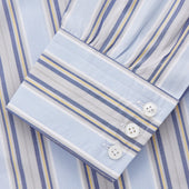 Pale And Yellow Stripe Cotton Regular Fit Mayfair Shirt