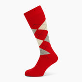 Wool Check Mid Length Socks