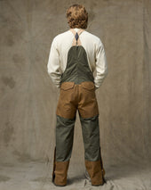 Double Hunting Bibs With Zipper - Otter Green / Dark Tan