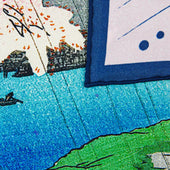 Ukiyo E Silk Pocket Square Sakura 40x40cm