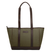 Bolso Tote Bag Leather With Forest Canvas